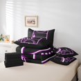 thumbnail image 4 of YST Ensemble Douillette Golf 7 Pcs pour Ados, Format Double, Ensemble de Literie Sport (Parcours de Golf Noir Rose Vif, Réversible), 4 of 4