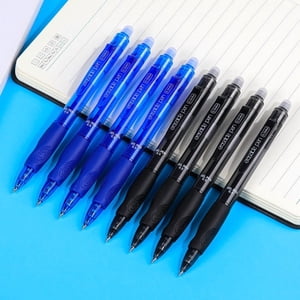 Meitianfacai 8-Pack Flame Erasable Pen Set with 4 Black and 4 Blue Ink, 15ml Capacity Heat-Sensitive Rollerball Pens with Erasers for Writing and Rewriting