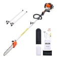 thumbnail image 1 of VEVOR Scie à Perche à Essence, 25 Cc 2 Temps Scies à Perche à Essence avec Barre de Coupe de 12 Po, Taille-Arbre Sans Fil avec Réservoir de Carburant de 23 Fl Oz, Extensible de 7 à 12 Pi, Scie à Chaîne Puissante pour l'Élagage des Arbres et l'Élagage, 1 of 9