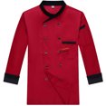 thumbnail image 4 of Men's Catering Chef Workwear Long Sleeve Cardigan Shirt Kitchen Outfit Comfortable Durable Top for Cooking, 4 of 4