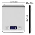 thumbnail image 3 of LSLJS Household Stainless Steel Electric Kitchen Small Electronic Charging Food Baking Scale Baking Scale, 3 of 3