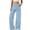 BU2, variant on Aocisk Women's Jeans Stretch Waist Skinny Denim Waist Flared Belt Pocket Wide Leg Stretch Jeans for Women for Comfortable and Daily Use Black L