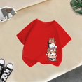 thumbnail image 4 of LUOGENLI T-Shirt pour Filles Enfant Filles Mignon Mode Imprimé Décontracté Ample Col Rond Manche Courte Tee Été T-Shirt Hauts Maxi Chemises pour Filles Paquet Rouge 2-4 Ans, 4 of 4