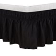 thumbnail image 1 of Qualitygoods Jupe de Lit Tombante Élastique Ajustable Volant Anti-Poussière en Polyester Décoration de Matelas Fournitures de Literie, 1 of 10