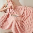 thumbnail image 4 of TIMIFIS Throw Blanket couch throw blanket Thickened Solid Colour Pineapple Fleece Blanket Coral Fleece Sofa Cover Blanket Coral Fleece Gift Blanket Nap Blanket, 4 of 9