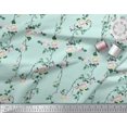 thumbnail image 3 of Soimoi Poly Georgette Fabric Leaves & Peony Floral Print Fabric by The Yard 52 Inch Wide, 3 of 5
