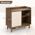 thumbnail image 3 of Gymax Buffet Bahut en Rotin avec Tablettes Ajustables Armoire de Rangement et Porte Coulissante, 3 of 10