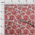 thumbnail image 2 of oneOone Velvet Red Fabric Floral Retro Sewing Material Print Fabric By The Yard 58 Inch Wide, 2 of 5