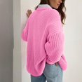 thumbnail image 4 of TIMIFIS Chandails pour Femmes Chandail Chandail Haut Col Rond Manches Longues Surdimensionné Tricot Douillet Épais Chaud chandail Hiver Automne Chandail Haut Vêtements d'Extérieur Automne/hiver, 4 of 5