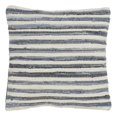 thumbnail image 1 of SARO 18 Po. Coussin Carré Rayé en Denim Chindi Rempli de Duvet - Denim, 1 of 1