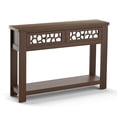 thumbnail image 1 of Gymax 2-tier Console Entryway Table w/ Drawers for Living Room Entrance Rustic Brown, 1 of 10