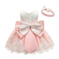 thumbnail image 1 of MesaSe Enfants Bébé Arc Filles Parti Dentelle Robe de Mariée Demoiselle d'Honneur Robes Princesse 0-24M, 1 of 5