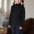 thumbnail image 2 of LOVZFMLL Girl's Sweater, Turtleneck Ribbed Pullover Solid Color, Casual Essential Cozy Stretchy Layering Top Fall Winter Top Kid Girls Clothes for 5-6 Years, 2 of 4