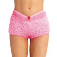 thumbnail image 1 of TINZ Women Lace Mini Skirt Low Rise Micro Skirt Asymmetrical Ruffle Hem Flared Lingerie Short Skirts Summer Pants Suits for Women Casual Summer Pants Pants Women Casual Figure Flattering, 1 of 4