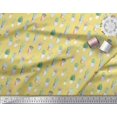 thumbnail image 3 of Soimoi Yellow Cotton Poplin Fabric Cactus Leaves Decor Fabric Printed Yard 42 Inch Wide, 3 of 3