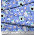 thumbnail image 3 of Soimoi Cotton Cambric Fabric Robin,Butterfly & Anemone Floral Fabric Prints by Yard 56 Inch Wide, 3 of 3