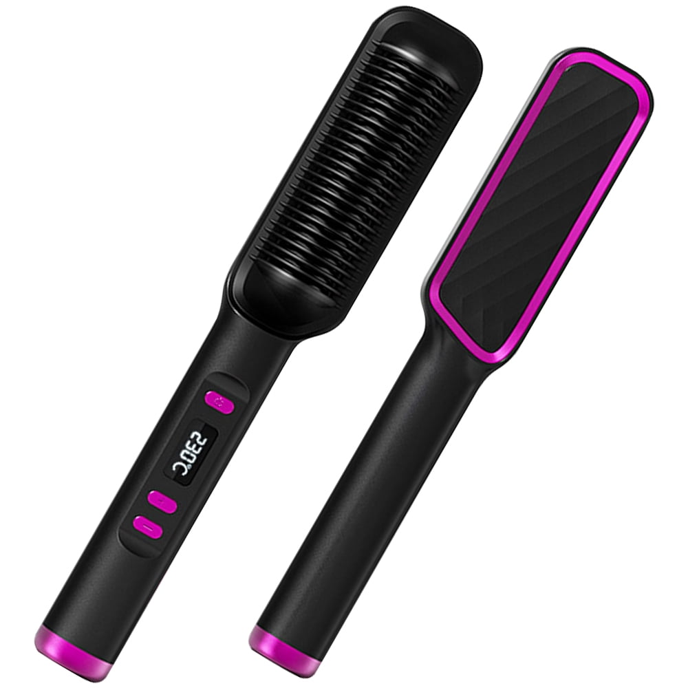 Hair Straightener Brush – Hair Straightening Iron with Built-in Comb, Anti-Scald, Perfect for Professional Salon at Home