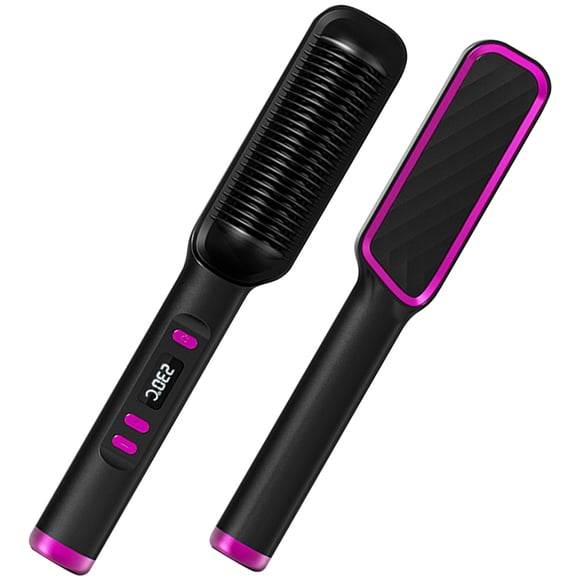 Hair Straightener Brush – Hair Straightening Iron with Built-in Comb, Anti-Scald, Perfect for Professional Salon at Home