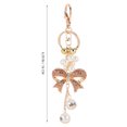 thumbnail image 2 of Miangastore Shiny Bowknot Key Ring Imitation Pearl Key Chain Lovely Backpack Pendant Bowknot Purse Charm, 2 of 8