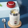 thumbnail image 5 of Cute Cartoon Stainless Steel Thermal Food Jar for Kids & Girls - Compact, Portable Small Capacity Vacuum Flask for Hot Porridge, Soup & Beverages - Ideal for School, Outdoor Activities (Red Lid Fox, 5 of 5