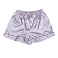 thumbnail image 4 of Women’s Short Sleeve Button Down Silky Satin Pajamas For Adults - 2 Piece Shorts Set, Sizes Small To X-Large, 4 of 4