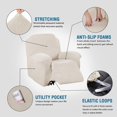 thumbnail image 2 of Super Stretch Recliner Couch Covers Chair Cover Form Fitted Non Slip Reclining Slipcovers for Standard Large Recliner, Soft Thick, 2 of 7