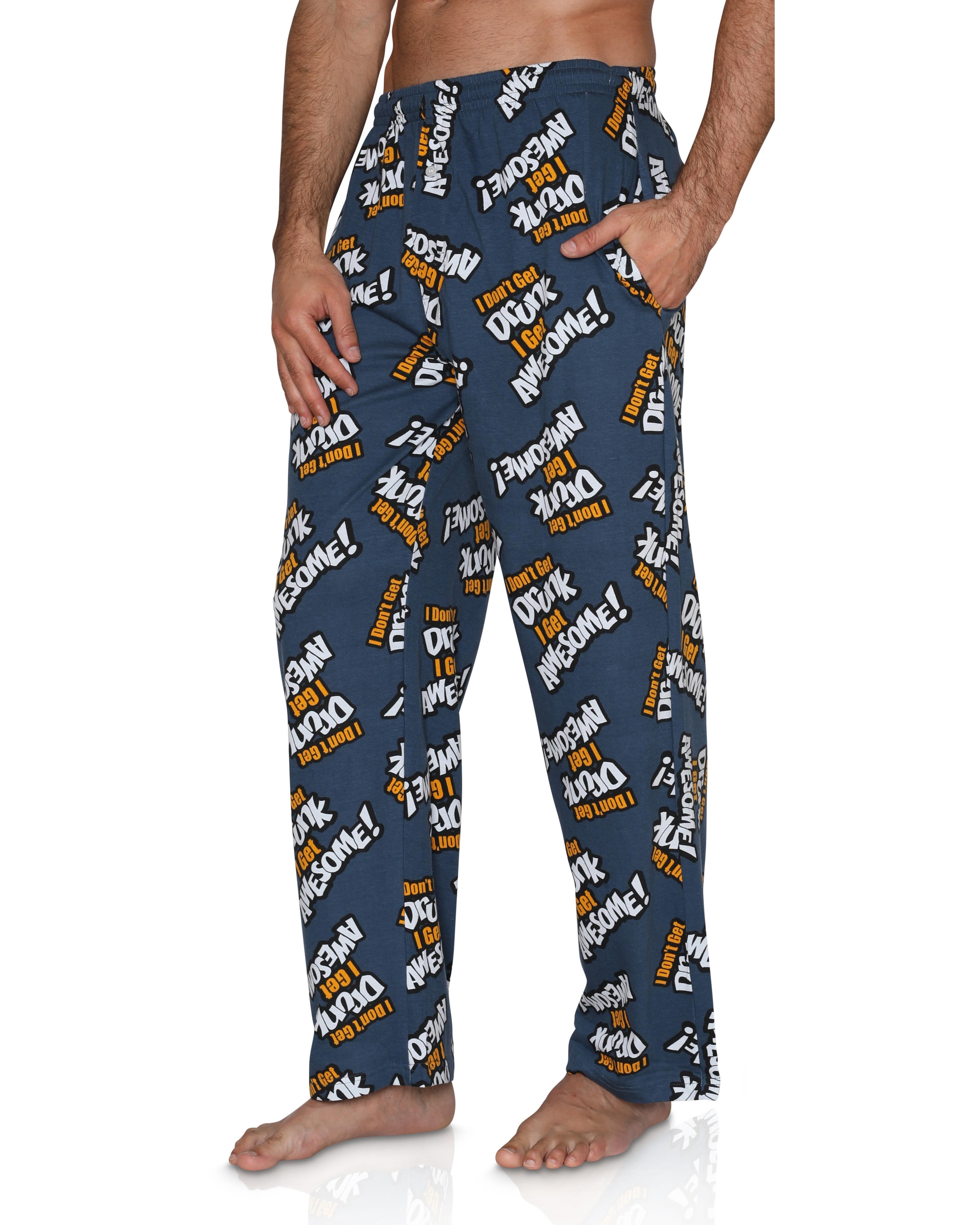 Fun Prints Men's Pajama Lounge Pants Sleepwear Boxers