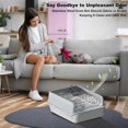 thumbnail image 1 of OUYAWEI 38L Deep Stainless Steel Cat Litter Box with Lid, Large Litter Box for Big Cats Non-Stick Stainless Steel Cat Boxes with Double Layer Litter Mat and Scoop, Easy to Clean,Gray, 1 of 6