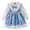 Blue, variant on Fall Baby Dress Girl's Cute Lace Patchwork Loli Bow Long Sleeved Round Neck Dress New Long Sleeve Round Neck Dress Blue 80