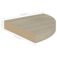 thumbnail image 4 of vidaXL Floating Corner Shelves 2 pcs Oak 25x25x3.8 cm MDF, 4 of 5