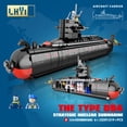 thumbnail image 2 of Military The Type 094 Strategic Nuclear Submarine Building Blocks Kit Classic Naval Vessels Ship War Boat Bricks Model Kids Toys,Without Box, 2 of 8