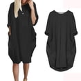 thumbnail image 4 of AherBiu Robe Midi d'Été Grande Taille pour Femmes 2024 Ample et Décontractée avec Poches, 4 of 4