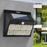 Dvkptbk Solar Outdoor Lights Wall Lights Motion Sensor Solar Powered Lights 3 Modes Wall Security Lights for Fence Yard Garden Patio Front Door (8 LED)