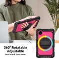 thumbnail image 2 of XYX For Xiaomi Redmi Pad SE 8.7 inch 2024, 360 Rotating Shockproof Cover with Stand, Screen Protector, Shoulder Strap, Rose PC, 2 of 7