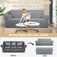 thumbnail image 4 of 100% Waterproof Sofa Cover Non Slip Couch Cover Stretch Slipcover Leakproof Couch Protector for Kids Dogs Cats Pets, Cream, Loveseat, 4 of 11