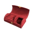 thumbnail image 1 of Btomtd Bead Velvet Travel Portable Arched Small Jewelry Box Jewelry Storage Box Fashion Jewelry Packaging Box, Red, 1 of 6