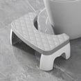 thumbnail image 1 of Gray Soft Toilet Stool Bathroom Hair Non-Slip Treading Stool Office Padded Footstool, 1 of 6