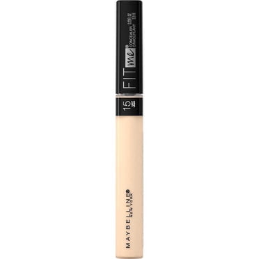 Correcteur liquide sans huile Fit Me Maybelline New York, Couvrance naturelle impeccable, Léger, Atténue l’apparence des rougeurs, des imperfections et des défauts, Pâle, 15, 6.8 ml