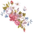 thumbnail image 1 of Romantic Flowers Wall Sticker for Bathroom Toilet Seats Fridge Cupboard Decal, 1 of 8