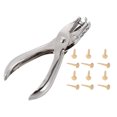 thumbnail image 4 of 200pcs Brass Paper Fasteners Paper Brads Plated Brass Washer with 1pc Hole Punch, 4 of 8