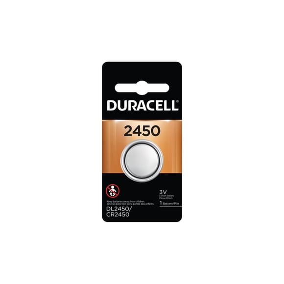 6 x CR2450 Duracell 3 Volt Lithium Coin Cell Batteries (On a Card)