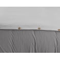 thumbnail image 3 of Swift Home Reversible Ultra Soft Solid Duvet Cover Set with Decorative Button Closure, King, Silver, 3 of 6
