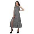 thumbnail image 3 of Moomaya Robe Imprimée Femme Fête Mariage Tenue de Fête Col Licou Robe Maxi en Rayonne, 3 of 4