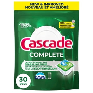 Cascade Complete Action Pacs, Détergent lave-vaisselle, frais, 30ct
