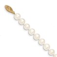 thumbnail image 2 of Bracelet Perle Presque Rond en Or Jaune 14K 7-8mm Blanc, 2 of 3