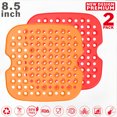 thumbnail image 2 of CEHVOM Doublure Réutilisable pour Friteuse à Air Chaud Poêle Antiadhésive Tapis en Silicone Tapis pour Friteuse à Air 2 Pcs, 2 of 3