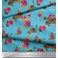 thumbnail image 2 of Soimoi Purple Cotton Duck Fabric Spiral & Stripe Geometric Printed Fabric 1 Yard 56 Inch Wide, 2 of 3