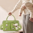 thumbnail image 5 of Diaper Bag For Infant Large Capacity Pockets Wrap Straps For Stroller Pendant Bear Brooch Infant Bottle Diaper Postpartum Infant Pack, 5 of 5