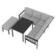 thumbnail image 4 of Mainstays Cobble Hill 3 pièces Patio Sectional Set, Polyester, Extérieur, Gris, 4 of 10