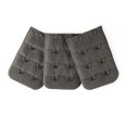thumbnail image 1 of INSPIRE CHIC 3 Pcs Lady 3 Row 2 Hook Adjustable Underwear Bra Strap Extension Buckle Hooks Dark Gray One Size, 1 of 5